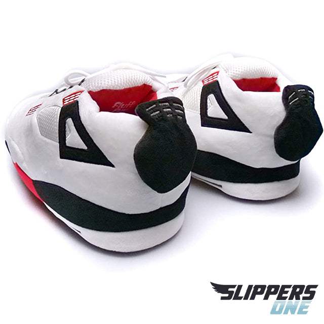Retro 4 Fire Red Slippers - Slippers.One