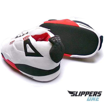 Retro 4 Fire Red Slippers - Slippers.One