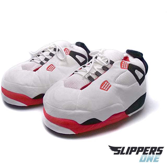 Retro 4 Fire Red Slippers - Slippers.One