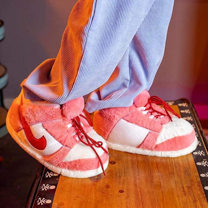 Sneaker Slippers for Adults Plush Big House Shoes