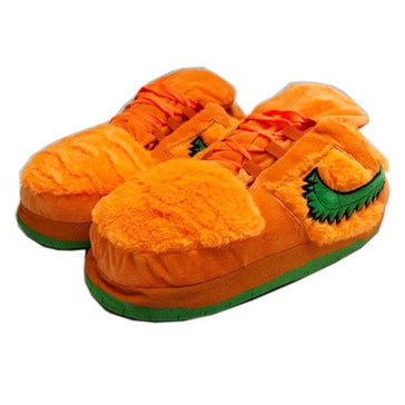 Dunk , Grateful Dead, Orange, Slippers.One, warm slippers, warm, slippers, cold, winter, gift, cozy, fluffy, comfortable, christmas, christmas gift, xmas, cold feet, warm feet,