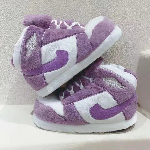 Purple jordan slippers Clearance